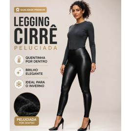 Calça Legging Cirrê Peluciada Flanelada Inverno