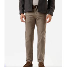 calça masculina de sarja slim comfort bege