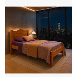 Cama De Solteiro Em Mdf 100% Munique Resistente Cor Branco