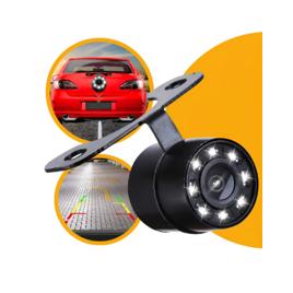 Câmera Ré Automotiva 8 Leds Hd Infravermelho Visão Noturna