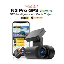 Câmera Veicular DDPAI N3 Pro GPS GPS Sensor G Visão Noturna Frontal E Traseira 2.5K+1080P FHD Dash Cam Dupla Com Aplicativo Wi-Fi Integrado