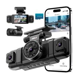 Câmera Veicular N5 2k Wifi 4 Canais Visão 360° Cartão 64gb