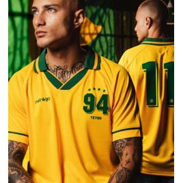 Camisa Brasil 1994 Retrô Masculina - Amarelo