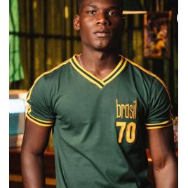 Camisa Brasil Retrô Treino 1970 Masculina - Verde