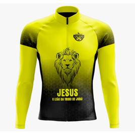 Camisa Ciclismo Masculina Mtb Manga Long Leão Judá Uv+50