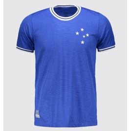 Camisa Cruzeiro Retrô Jacquard Azul