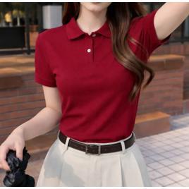 Camisa Gola Polo Feminina Básica Algodão Social Uniforme