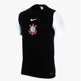 Camisa Nike Corinthians II 2025/26 Fã Masculina - Preto+Branco