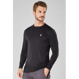 Camiseta Manga Longa Dry Fit - Preto