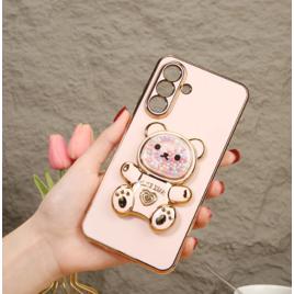 Capa Capinha Para Samsung De Celular Com Acessório Urso Cute