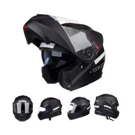 Capacete Gladiador Moto Texx Gladiator V3 Articulado Robocop Cor Preto-fosco Tam 60