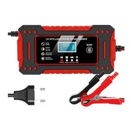 Carregador De Bateria Automotivo, Bivolt, Inteligente 12V 6A Para Carros E Motos Com Tela Digital