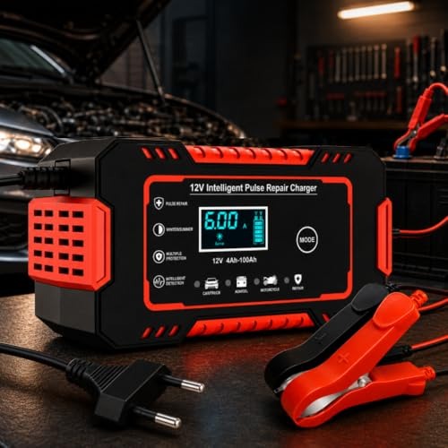 Carregador de Bateria Inteligente 12V Bivolt Para Carro Moto Caminhão