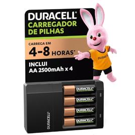 Duracell Carregador de Pilhas Recarregáveis AA e AAA Com 4 Pilhas AA Inclusas – Bivolt
