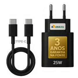 Carregador Super Rápido 25w Para Samsung Galaxy - Super Fast Cabo Blindado Tipo Usb C -Dtimp