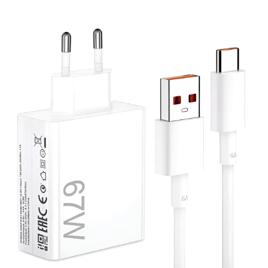 Carregador Turbo Usb C 67w (fonte + Cabo) Branco