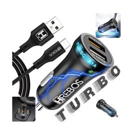 Carregador Veicular Turbo Usb Tipo C Compatível Samsung Moto Preto