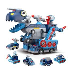 Carrinho Dinossauro 5 em 1 Educativo Que Monta e Desmonta 40 Peças