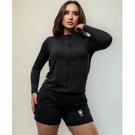 Casaco Fit Blusa Treino Proteção Solar Uv Corrida Ziper Slim