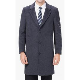 Casaco masculino de lã longo estilo clássico