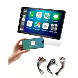 Central Multimidia 9 Polegadas Espelhamento Carplay Android Auto Sem Fio Touch Rádio FM Carro Universal