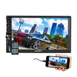 Central Multimídia Universal Mp5 2 Din 7 Com Espelhamento Via Cabo Mp5 Soundfy Tela Capacitiva