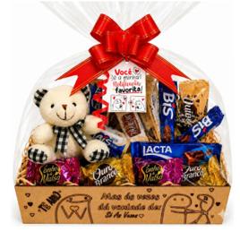 Cesta Chocolates Lacta Urso Presente