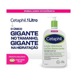 Cetaphil Loção Hidratante Corporal e Facial para Pele Sensível, Normal a Seca 1L - Hidratação 48h