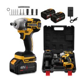 Chave De Impacto 48v Dupla Bateria Kit Com Maleta Sem Fio