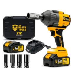 Chave De Impacto e Parafusadeira a Bateria Lítio 21v Motor Brushless 800nm 80kgf.m Tb21ix The Black Tools