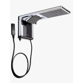 Chuveiro elétrico de parede Lorenzetti Acqua Ultra Duo Flex preto-cromado 5.5kW