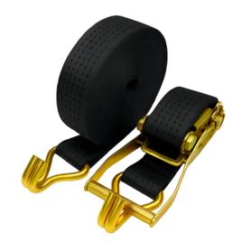 Cinta Com Catraca S-FORTE 10m 5t Preto Alta Resistência Para Cargas