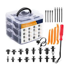 800 Peças Clipe Fixação Carro Painel Pára-lamas Rebite Plástico