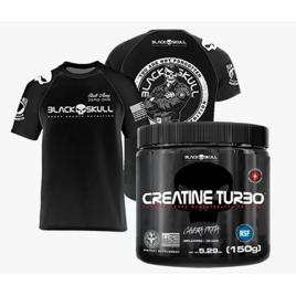 Combo Black Skull Camiseta Bope E Creatina Dry Fit Camisa
