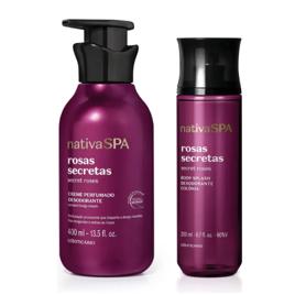 Combo Nativa Spa Rosas Secretas: Body Splash 200ml + Creme Perfumado Corporal 400ml
