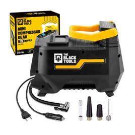 Compressor De Ar Elétrico Portátil 120w Encher Pneu Carro Moto Bicicleta Tcm100 The Black Tools
