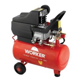 Compressor De Ar Elétrico Portátil Worker 2 HP - 8 bar 24L 2hp