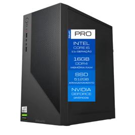 Computador Bluepc Pro - Intel Core i5 11400f (11ª Geração), 16gb Ddr4, SSD 512gb, Gráficos Geforce, Fonte 500w, WINDOWS 11 Pro - CDBP-PRO109