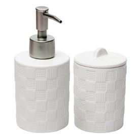 Conjunto 2 Peças para Banheiro de Cerâmica Chess Branco