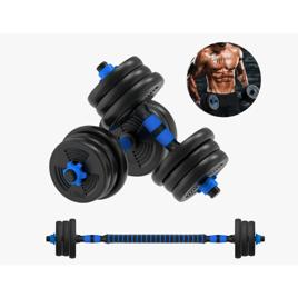 Conjunto Anilhas Halteres Barra 12kg Fitness Musculação Kit