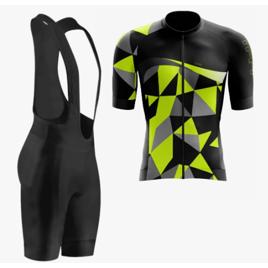 Conjunto De Ciclismo Premium Bretelle E Camisa Ziper Total