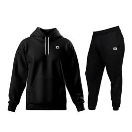 Conjunto de Moletom Blusa + Calça Masculino Estampado Estilo Casual Esportes Frio - Branco