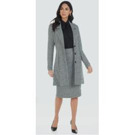 Conjunto Saia E Casaco Via Tolentino Pied Poule