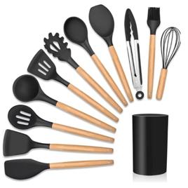 Conjunto Utensílios Cozinha em Silicone Kit 12 Peças