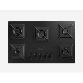 Cooktop 5 Bocas a Gás Brastemp com Grades de Ferro Aramado e Chama Simmer