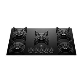 Cooktop 5 Bocas A Gás Electrolux Mesa De Vidro Efficient Grade De Aço Fosco (KE5GR) Bivolt