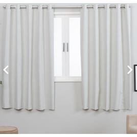 Cortina Blackout 100% Vedação Luxor 2,70 x 1,70m Sala Quarto Janela Para Varão 2M Marfim