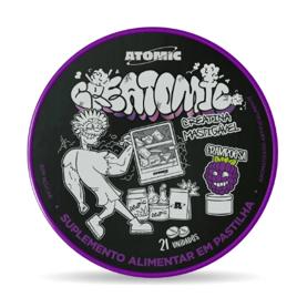 Creatina Mastigável Atomic Labs Creatomic Framboesa 21 Tabletes