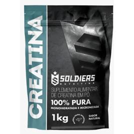 Creatina Monohidratada 1Kg Soldiers Nutrition 100% Pura Importada Alta Performance Músculo Treino
