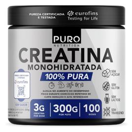 Creatina Monohidratada em Pó - 300g, Puro Nutrition, 100 Doses - Pura e Sem Sabor